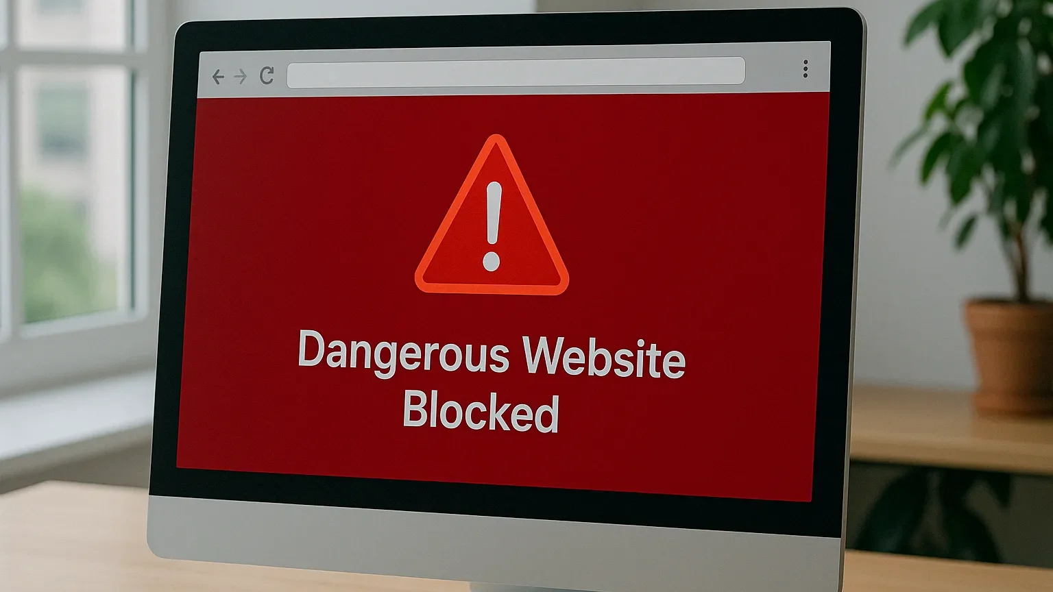 ブラウザが危険サイトをブロック